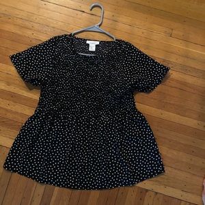 Black & white shirt sleeve shirt